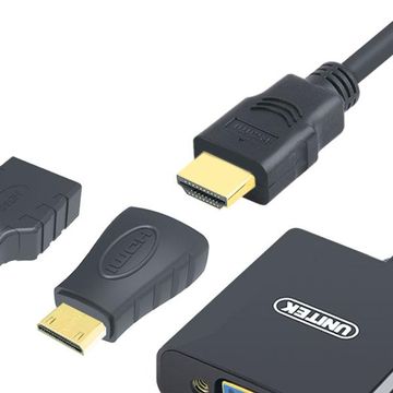 Unitek Hdmi To Vga Converter With Mini And Micro Hdmi Adapter