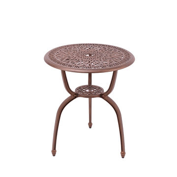 Isabella Aluminium Patio Table / Garden Table / Outdoor Dining Table - 60cm Round - COPPER