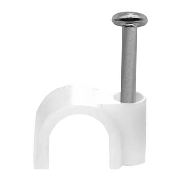 Locally Sourced 6Mm Cable Clips 100 Pack White