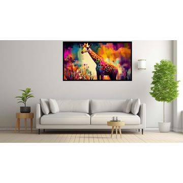 Canvas Wall Art - Giraffe Painting - B1578 [120 x 80 cm]
