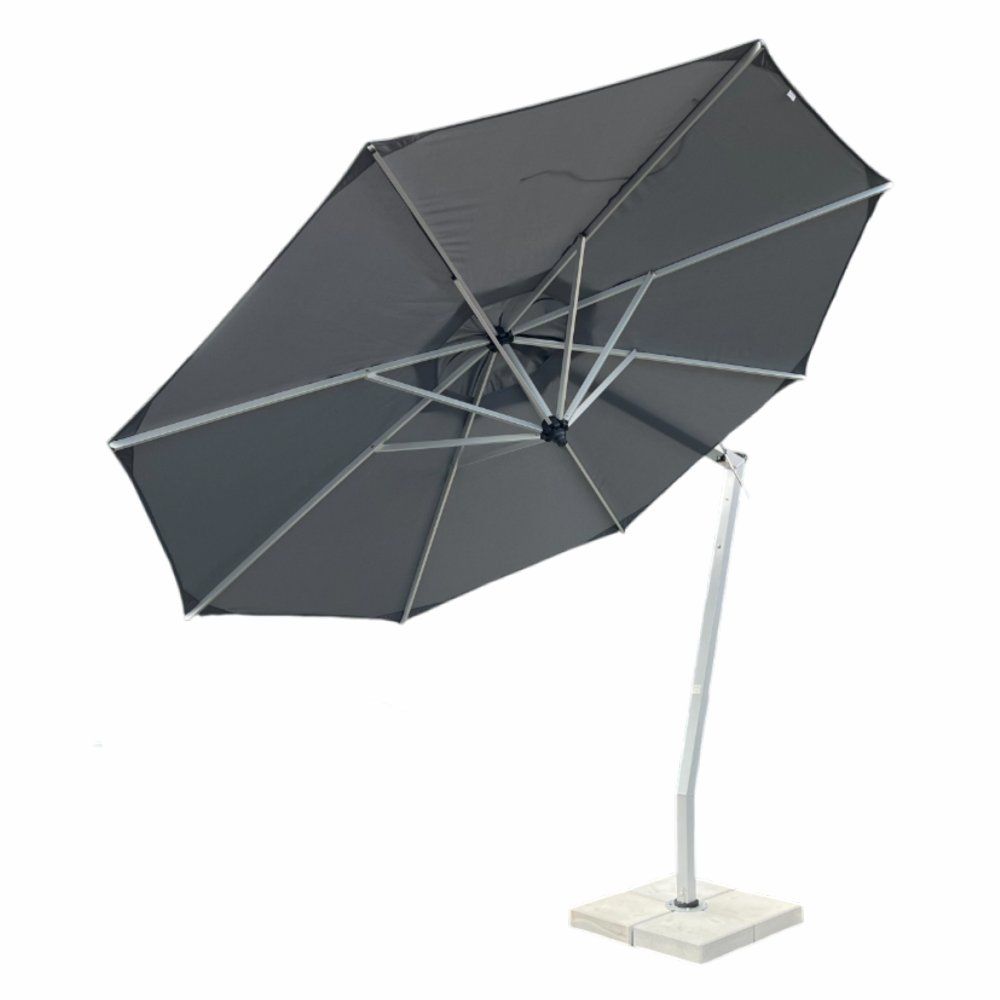 Primo Cantilever Umbrella Round 3.2m (Charcoal canopy) *FREE tilt & swivel mechanisms, cover bag & reach stick included