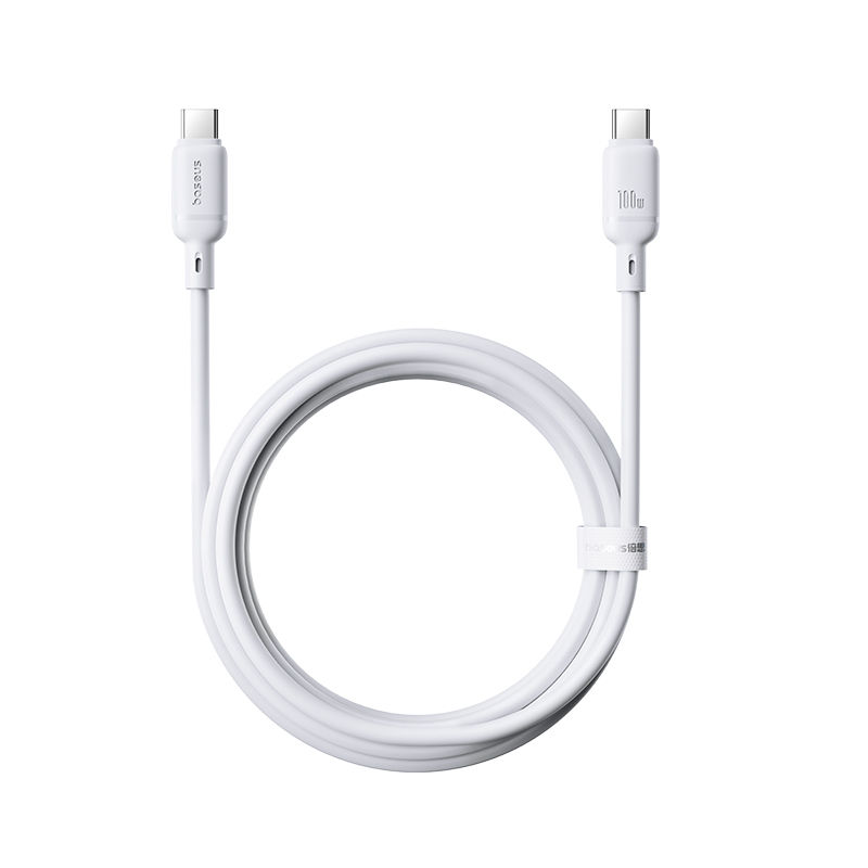 Baseus Silky Series Charging Cable Type C to Type C 100W 2m - Moon White