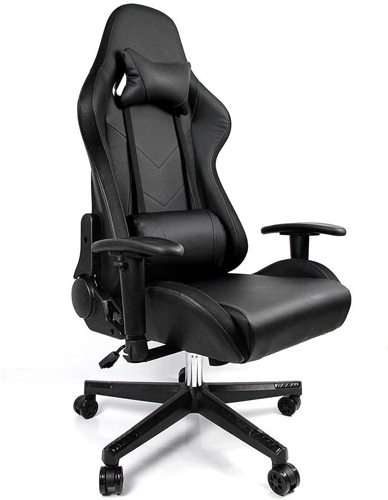 LED Lights Gaming Chair - Black