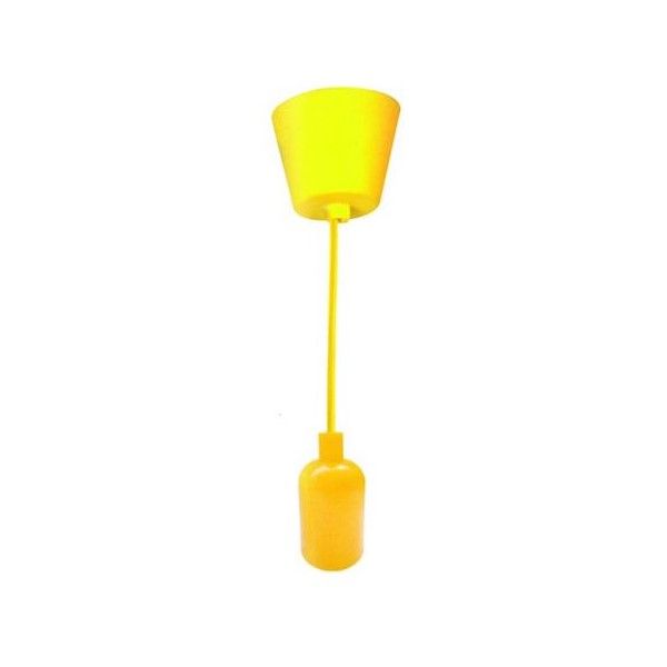 Yellow PP Ceiling Rose And Silicon Lamp Cup Large Type, E27