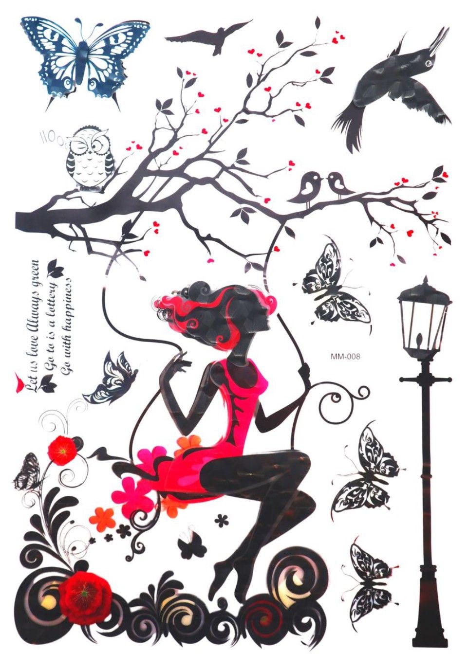 5D Wall Art Love and a Lady Sticker Sheet