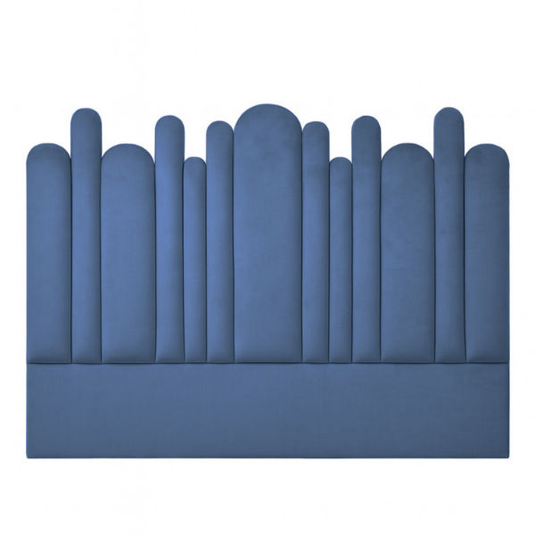 Yardley Artisty Velvet Overlap Headboard Only King Sand