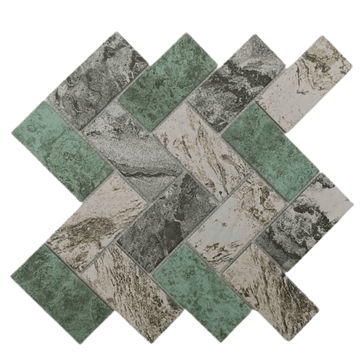 Earthstone Jade Tundra Herringbone - 276x277mm (per sheet)
