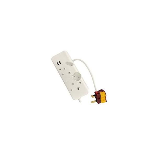Ellies 4-Way + 2 Usb Socket High Surge Protector - Enhanced Protection