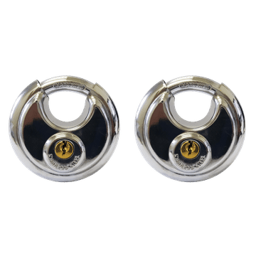 70mm Stainless Steel Keyed-alike Discus Padlocks Quantity:2