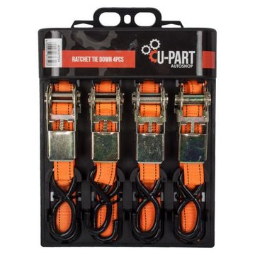 U-Part Tie Down Set Ratchet 4 Piece