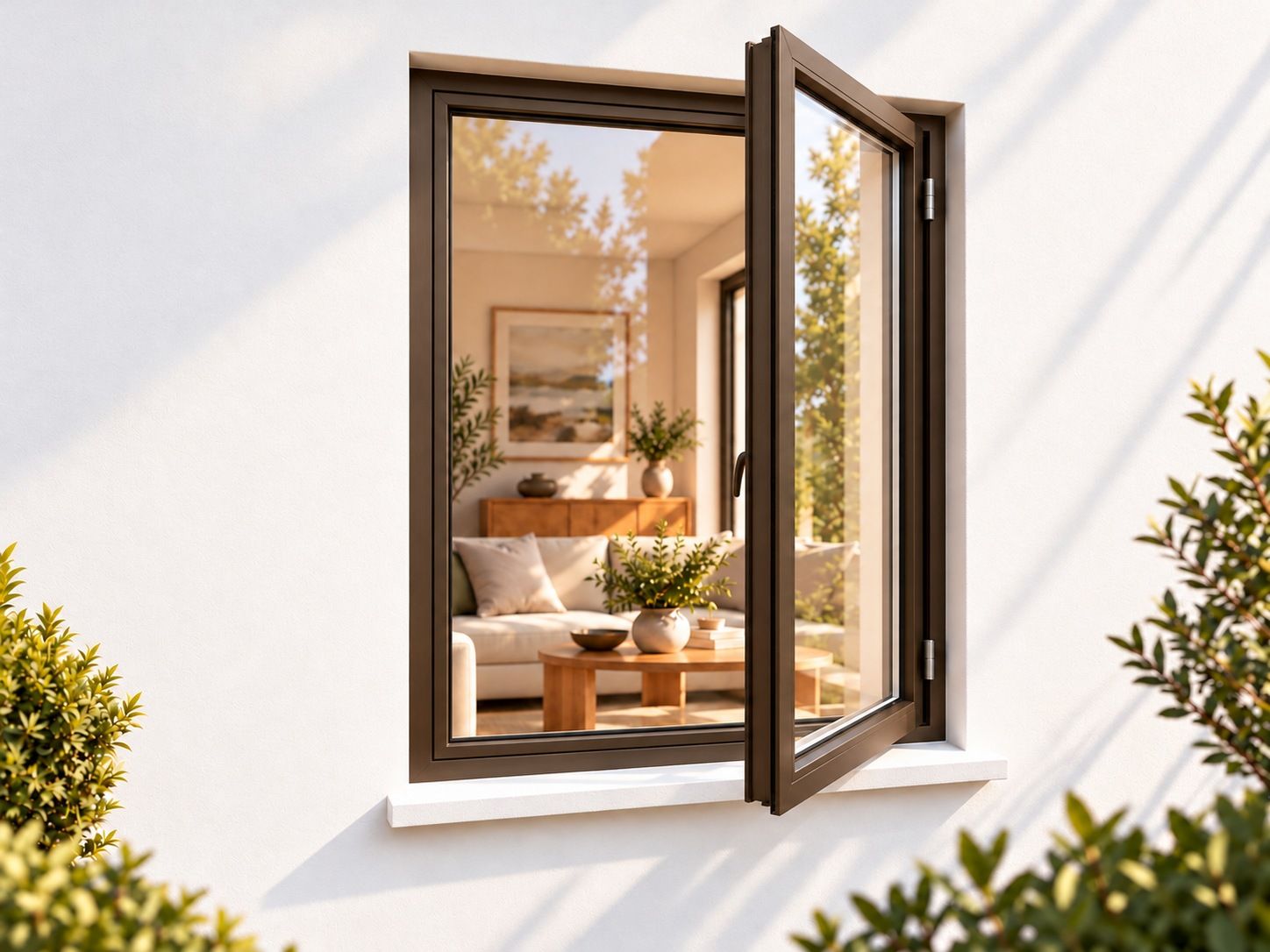 Kenzo Premium Side-Hung Aluminium Window - Bronze, 600 900 mm, Right Side Opener
