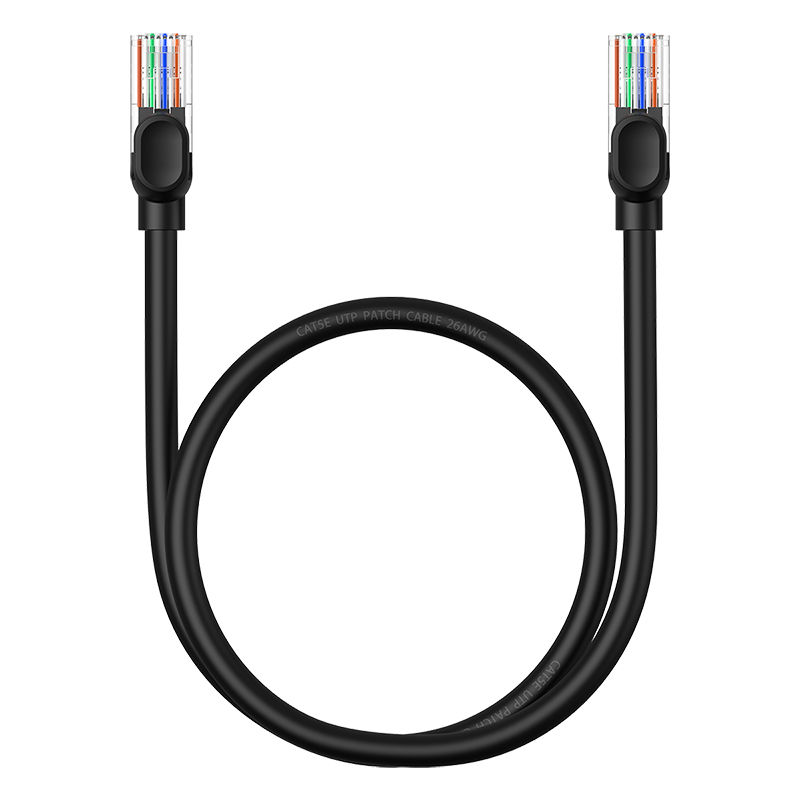 Baseus High Speed CAT5 Gigabit Ethernet Cable (Round Cable) 0.5m - Cluster Black