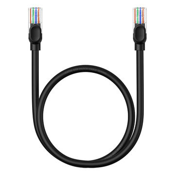 Baseus High Speed CAT5 Gigabit Ethernet Cable (Round Cable) 0.5m - Cluster Black