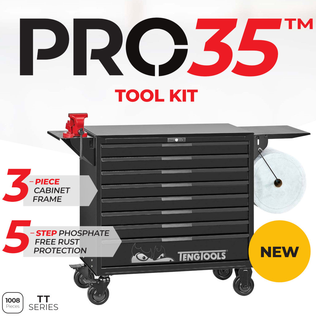 1008PC 37inch wide PRO35™ black roller cabinet tool kit