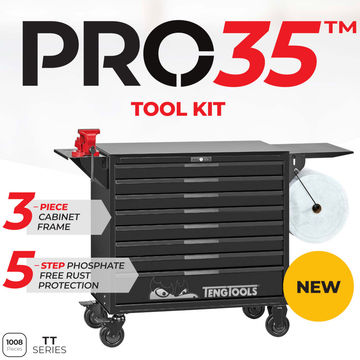 1008PC 37inch wide PRO35™ black roller cabinet tool kit
