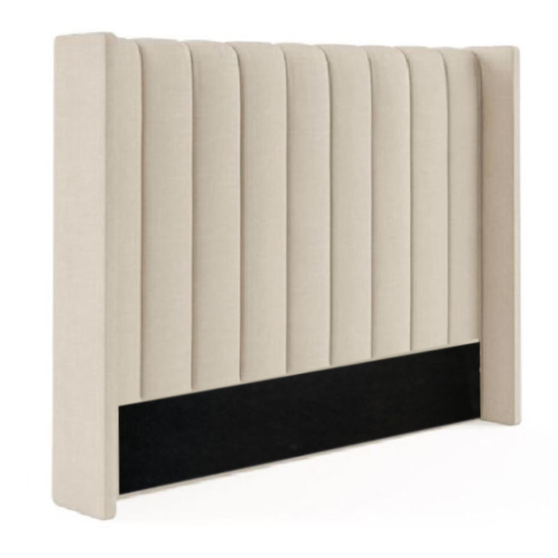 Nu Dekor - Camilla Velvet Paneled Tufted Headboard - Double - Cream