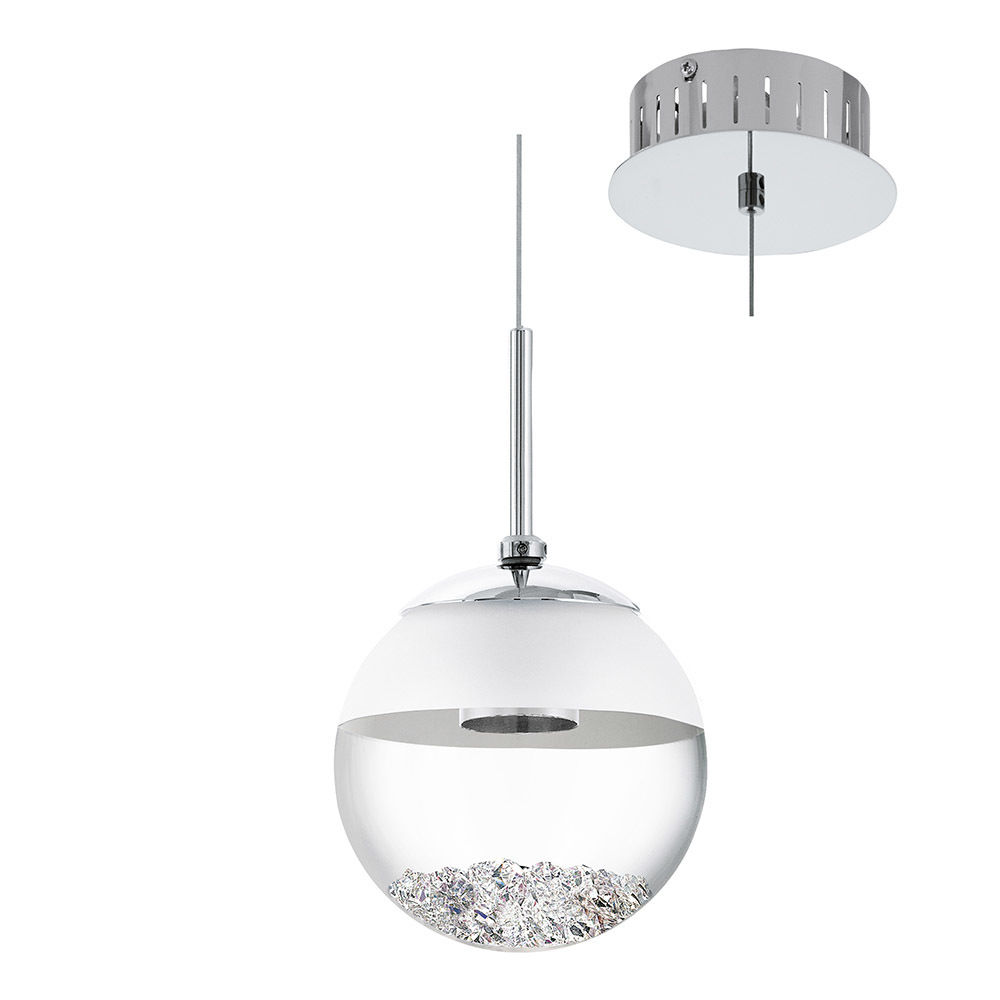 Montefio1 - Pendant - 135mm - Chrome/Crystals