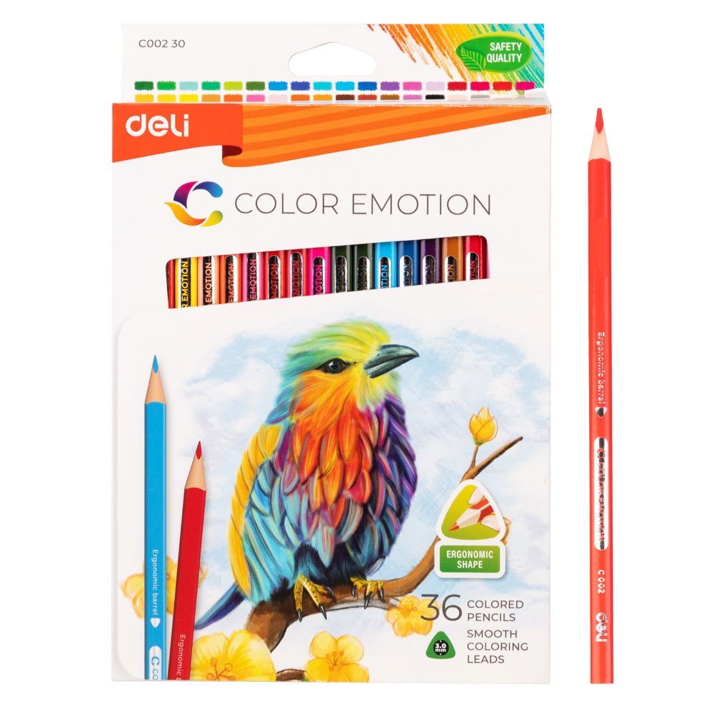 Deli Colour Pencils - Triangular Barrel (36pcs)