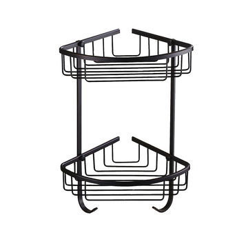 BTB030- Blackened brass corner shelf