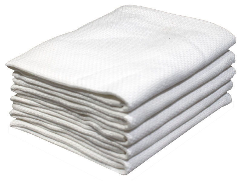 Bunty's Kitchen Towel - Design 2013 - 050x075cms - (05 Pc Pack) - Plain - Optical White