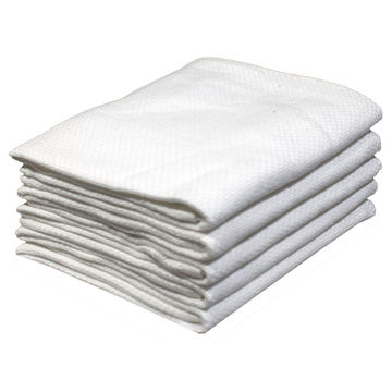 Bunty's Kitchen Towel - Design 2013 - 050x075cms - (05 Pc Pack) - Plain - Optical White