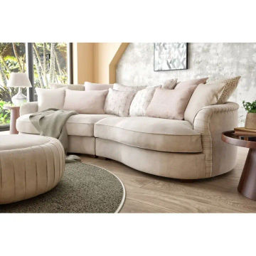 Xena 4 Seater Sofa-Velvet Beige