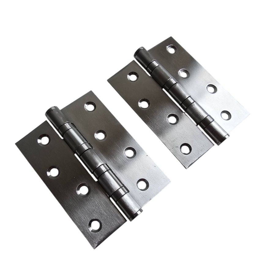 Door Hinges with Ball Bearing 100mm x 75mm Stainless Steel (Per Pair)