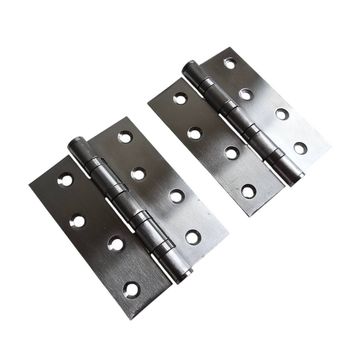 Door Hinges with Ball Bearing 100mm x 75mm Stainless Steel (Per Pair)