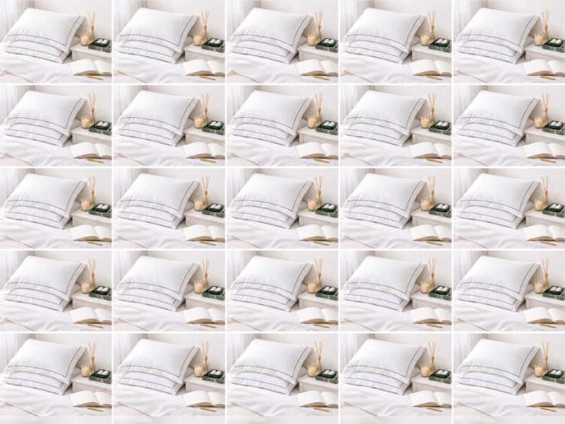 Premium Collection Soft Touch - Oxford Wedding Bells Satin Stitch Pillow Cover Set - Continental - (6 Sets)