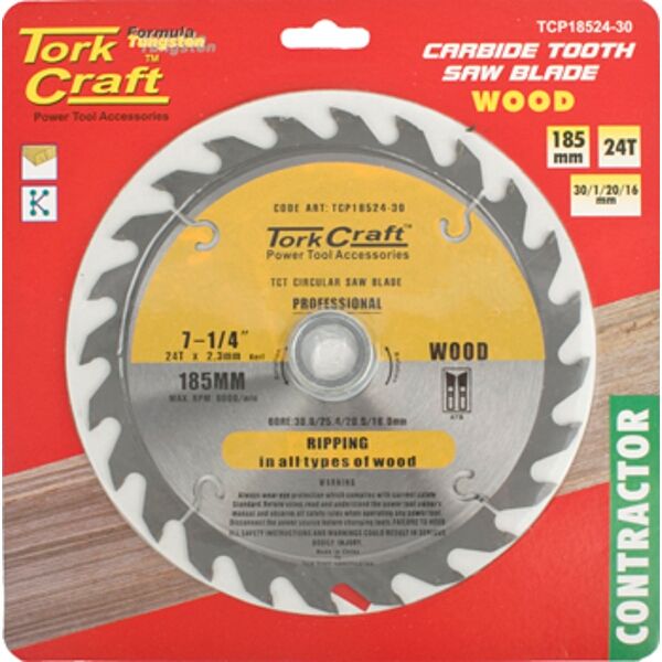Blade Contractor 185 X 24T 30/20/16/1 Circular Saw Tct