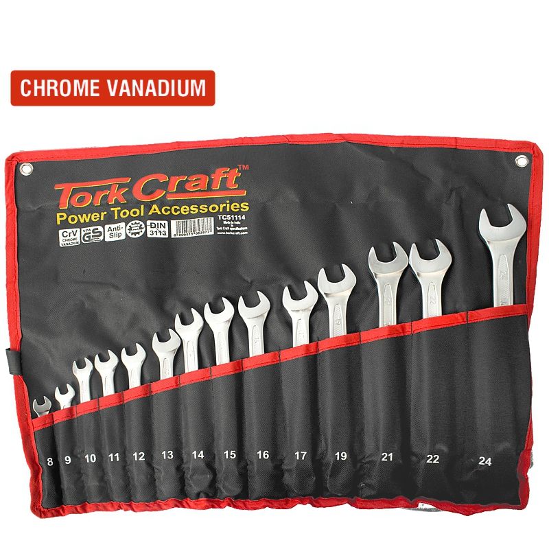 14Pcs Deep Offset Combination Spanner Set 8-24Mm