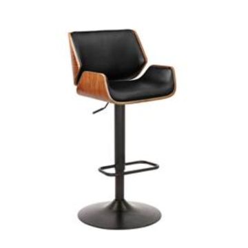 JY-1087 Black Barstool With Black Metal Parts