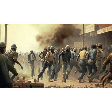 Canvas Wall Art - Workers on Strike - B1040 [120 x 80 cm]