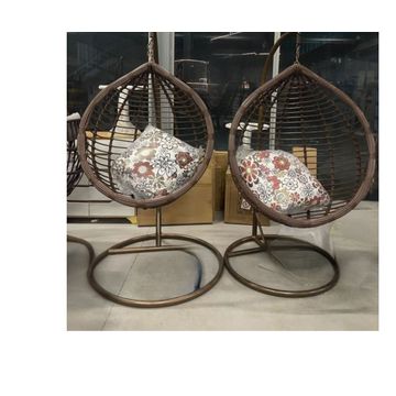 Teardrop Hanging Chairs with Stands (Set of 2: Big and Small)