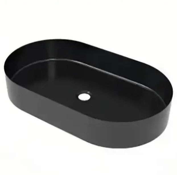 Maeve Gold Single Bowl Oval Sink Kitchen Bar Sink Top Mount -Black