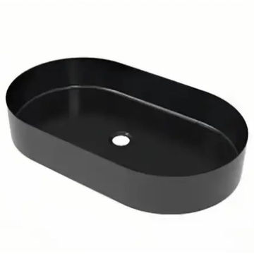 Maeve Gold Single Bowl Oval Sink Kitchen Bar Sink Top Mount -Black
