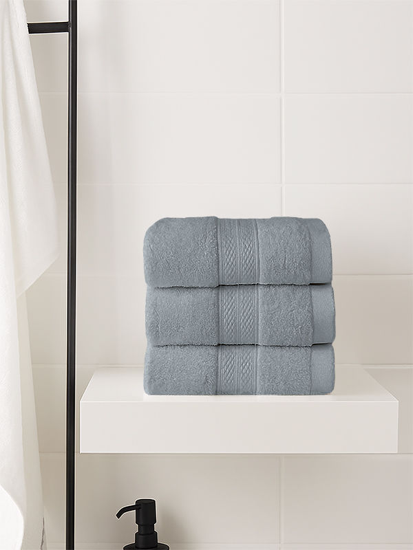 Plush Cotton Guest Towels - High Rise (03 Pc Pack)