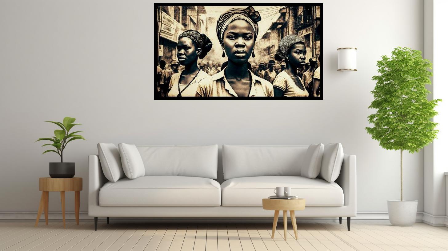 Canvas Wall Art - Women Power Rights - B1622 [120 x 80 cm]