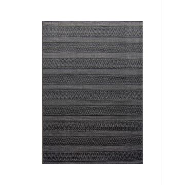 BK Carpets & Rugs - Reversible Zig-Zag Indoor Outdoor Area Rug  - 2m x 2.9m- Black - Grey