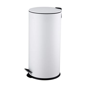 First Dutch Brands 27 Litre soft-close pedal bin Matt White