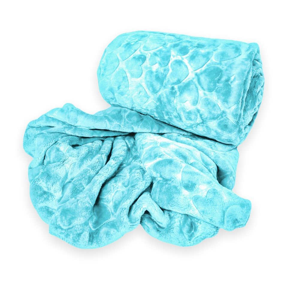 Nu Dekor - Rainbow Winter Fleece Blanket - 180 x 210cm - Sky Blue