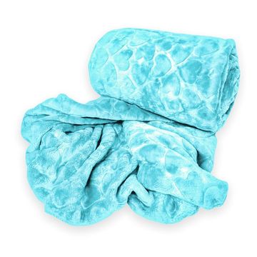 Nu Dekor - Rainbow Winter Fleece Blanket - 180 x 210cm - Sky Blue