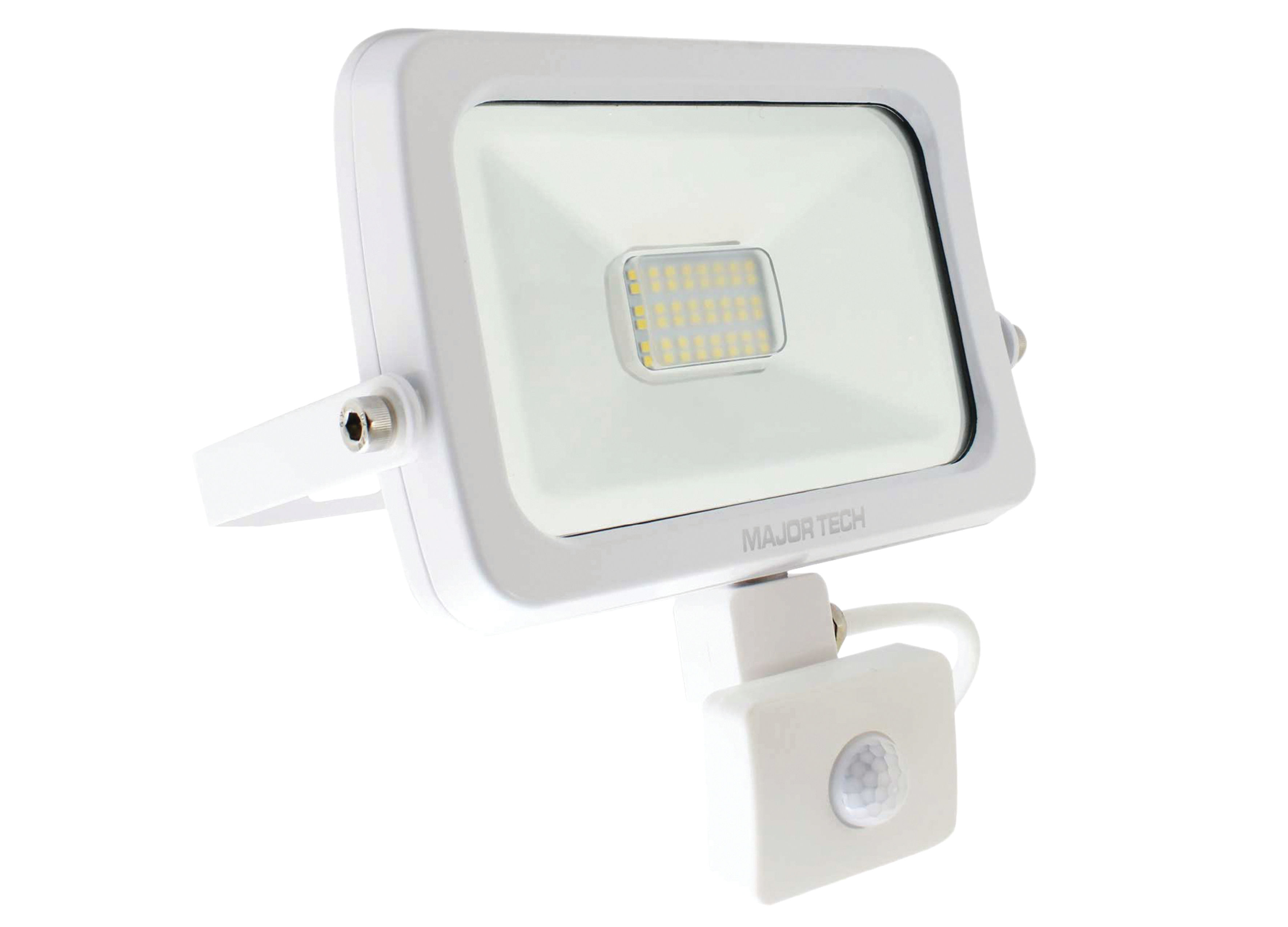 Natural White Outdoor 20W Floodlight with PIR Sensor (SLF20CW) - Major Tech