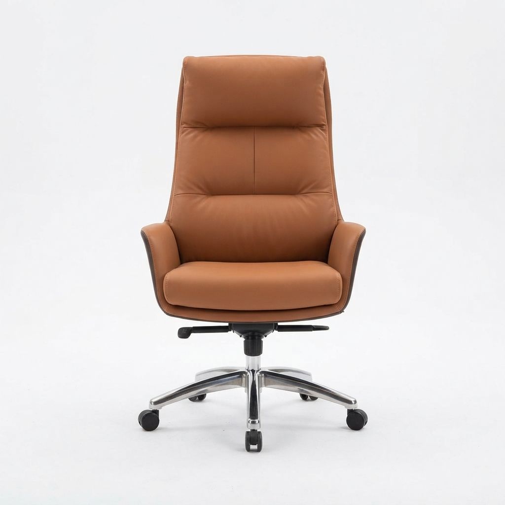 Luxury High-Back Executive Chair with Plush Cushioning & Chrome Base
