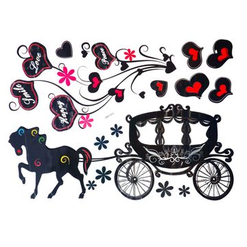 5D Wall Art Lovers Carriage Sticker Sheet - Option 2
