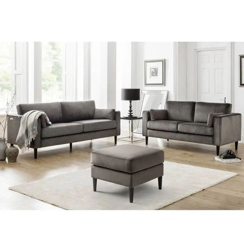 Karla Living Room Set - Charcoal Gray