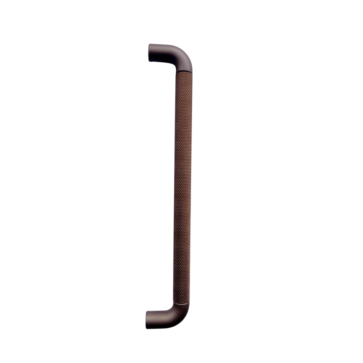 KNURLED D HANDLE ANTIQUE BRASS 192MM