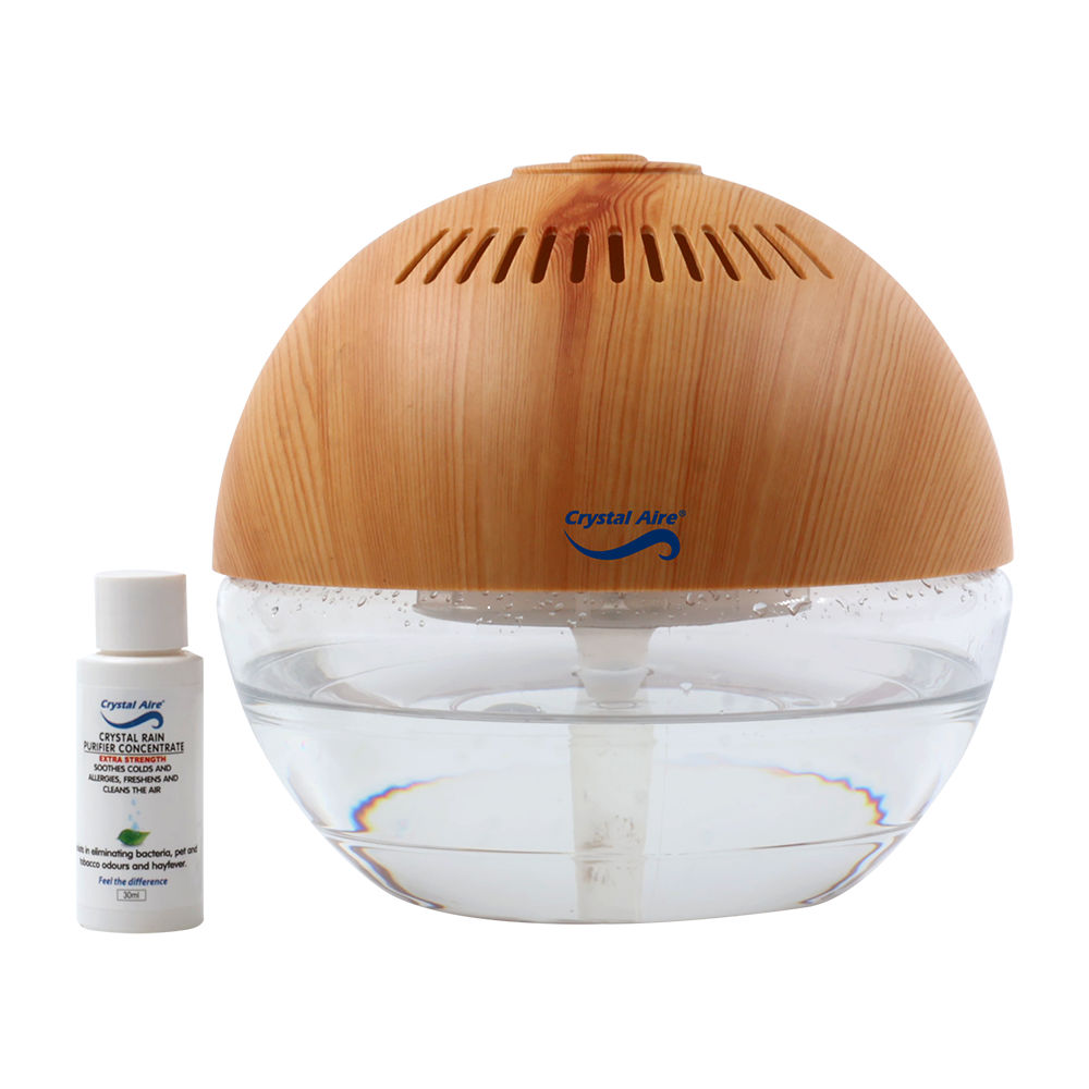 Crystal Aire LED Globe Air Purifier with 30ml Crystal Rain Concentrate