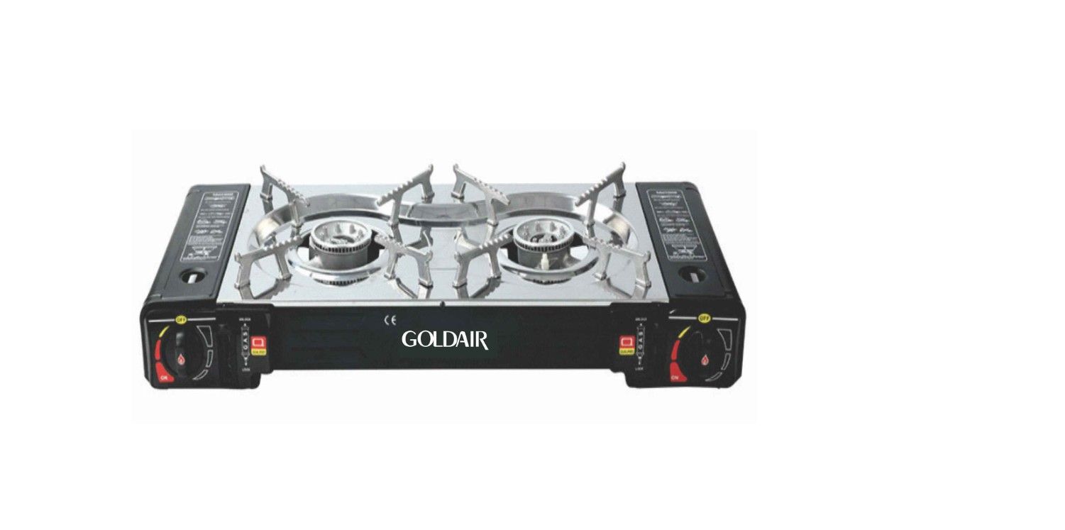 Goldair 2 Burner Portable Camping Gas Stove