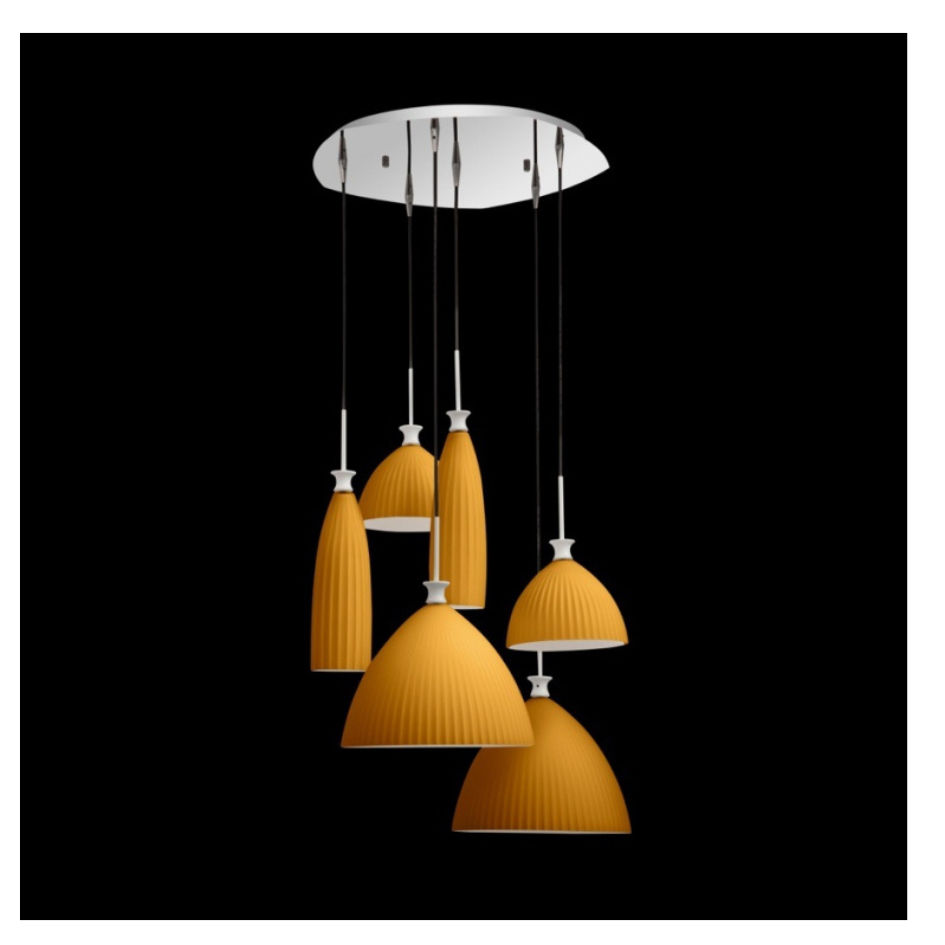 230v 40W E14 Glass Round Cluster Pendant